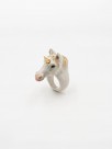 hand painted porcelain ring unicorn animal