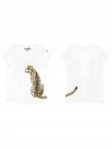 White cheetah t-shirt 100% cotton