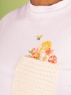 t-shirt crochet flowers 100% cotton OEKO TEX