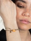 bijou bracelet ajustable animal renard en porcelaine peinte à la main