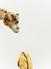 Leopard and leaf bracelet