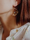 Round bird earrings Nach