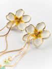 Pear tree flower pendant earrings