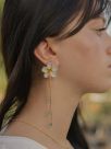 Pear tree flower pendant earrings