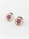 Pansy round stud earrings