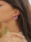 Pansy stud earrings
