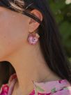 Pansy & butterfly earrings