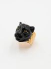 Black panther hammered ring