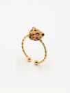 Leopard twisted ring