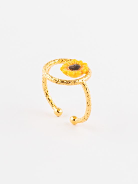 Sunflower circle ring