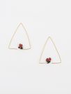 Ladybug triangle earrings
