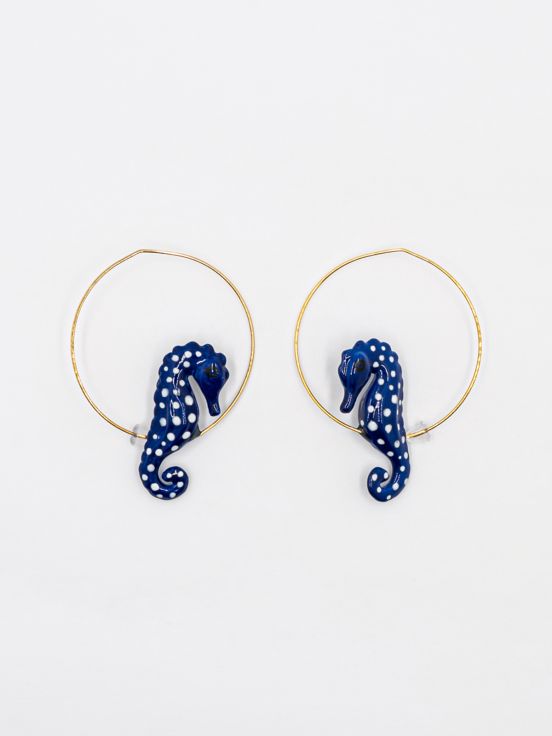Seahorse small hoops