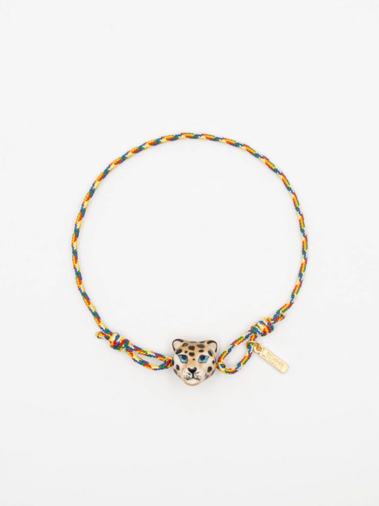Leopard multicolour charm's bracelet