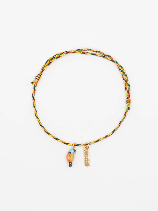 Blue bird multicolour charm's bracelet