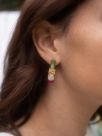 Green ethnic earrings