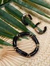 Bracelet perles noires toucan