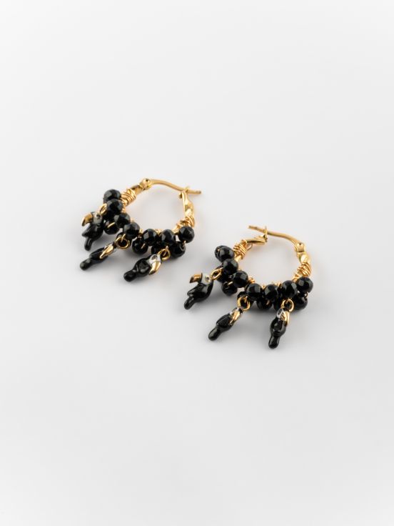 Toucan & agates earrings