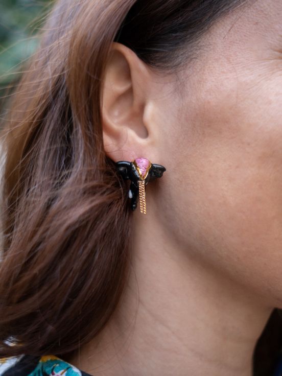 Asian elephant head stud earrings
