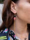 Asian elephant earrings with fringes