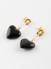Black heart earrings - Premier amour