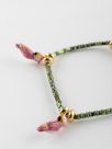 Pink cockatoo & hematite beads bracelet