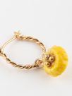 Yellow dandelion mini hoop - Sold individually