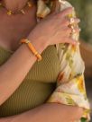 Budgerigar orange beads bracelet