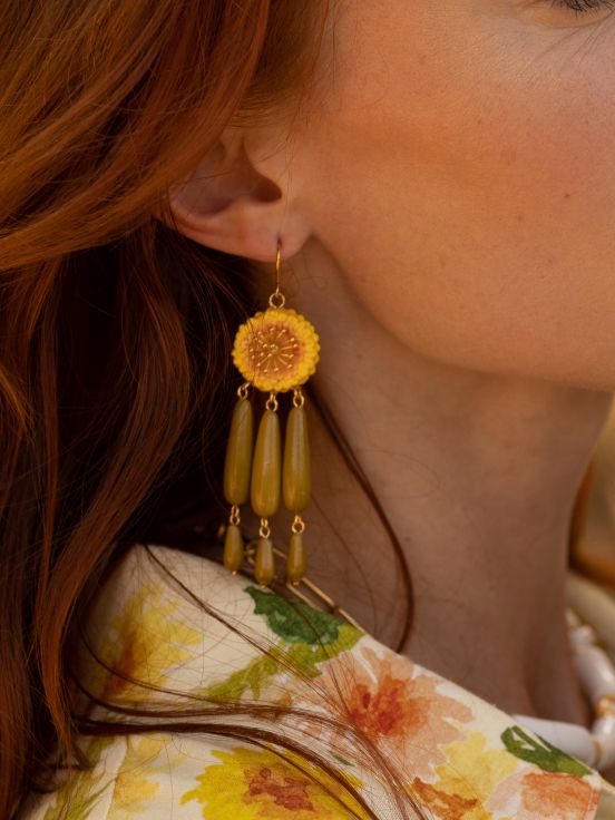 Dandelion & drops earrings