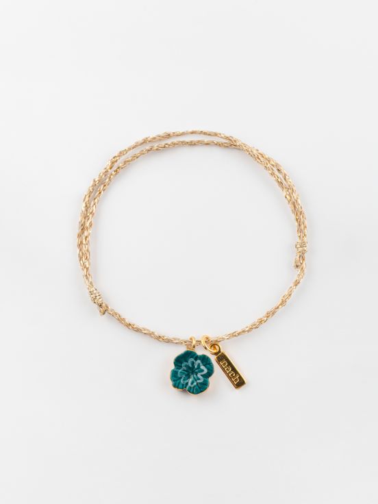 Clover gold cord bracelet - Lucky you
